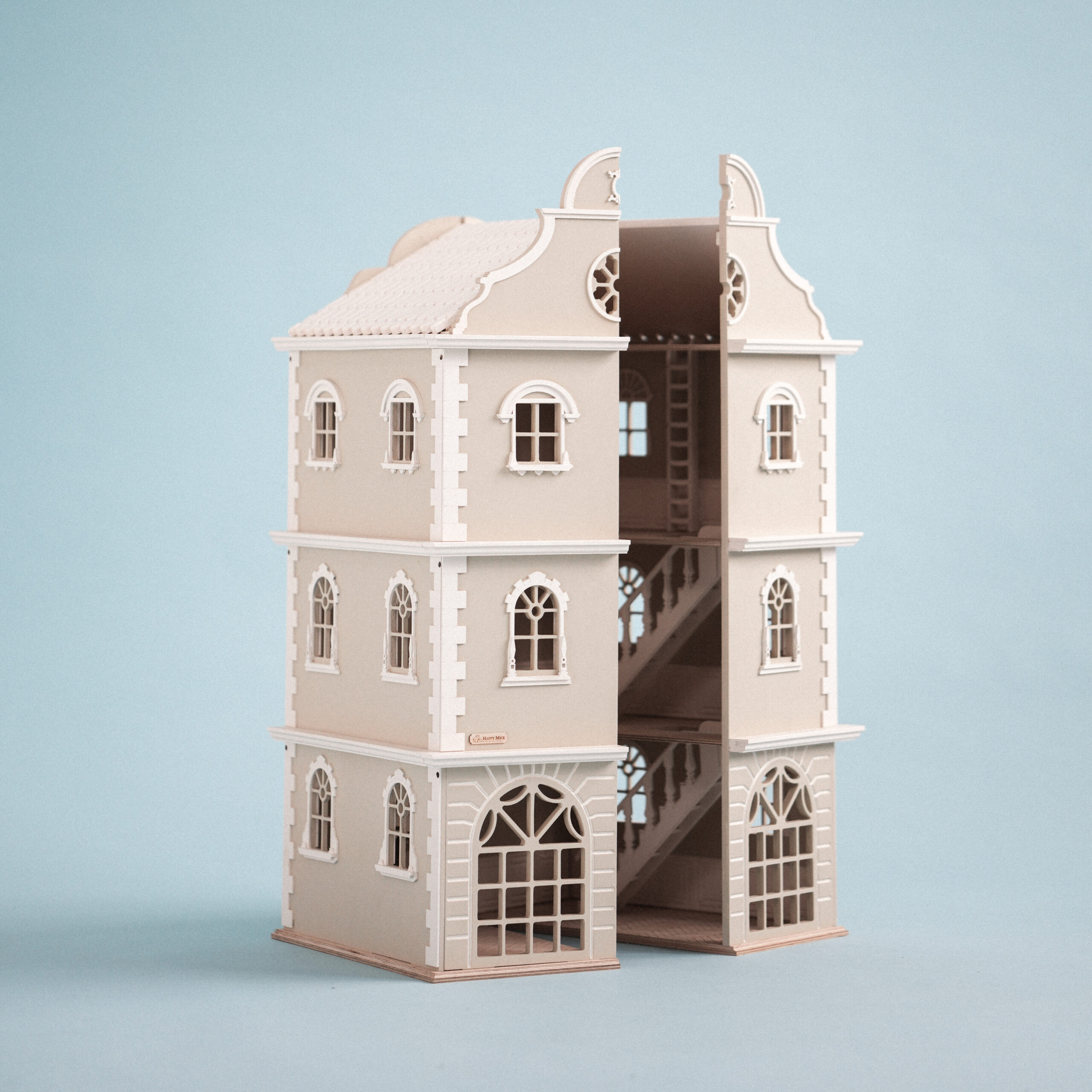 Kamienica Amsterdam – drewniany domek dla lalek inspirowany kamienicami nad kanałami